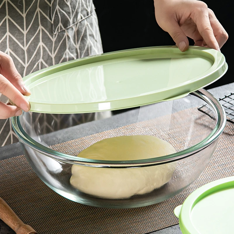 加厚款高硼硅玻璃和面盆拌饺子馅洗菜沙拉烘焙打蛋碗透明玻璃碗