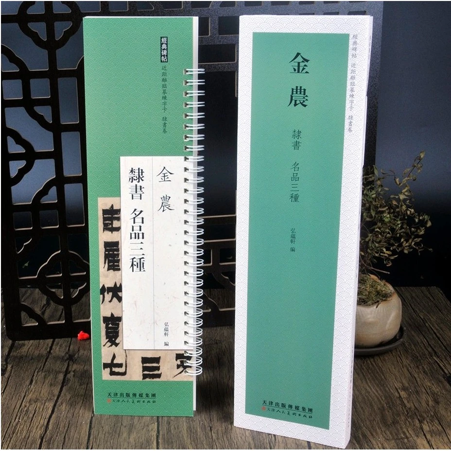 金农隶书经典名品三种近距离高清精美习字帖练字卡天津人民美术