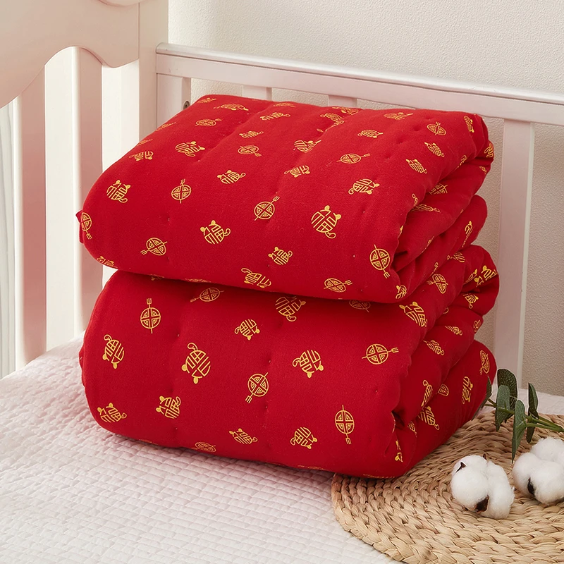 初生宝宝纯棉花产房抱被春秋冬盖被褥子婴儿手工加厚包被新生被子