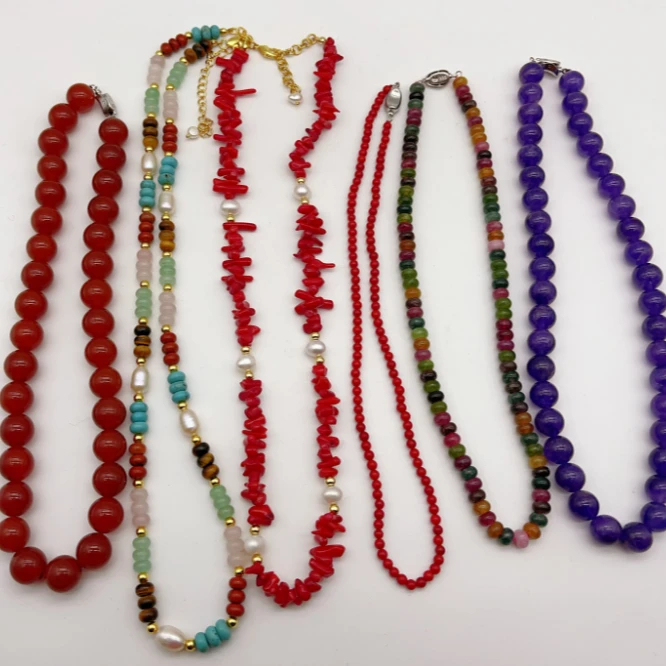 铜珐琅项链 易得饰品中古锁骨链轻奢风欧美夸张项链手链耳环