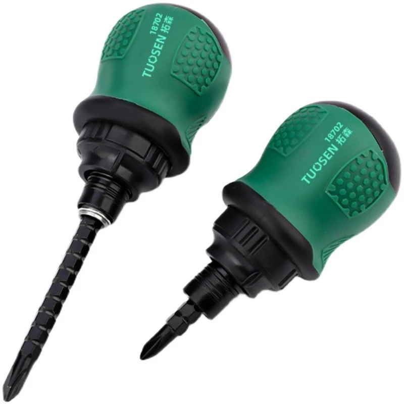 十字穿心棘轮异形螺丝刀工具套装两用改锥敲击平口一字梅花起子型