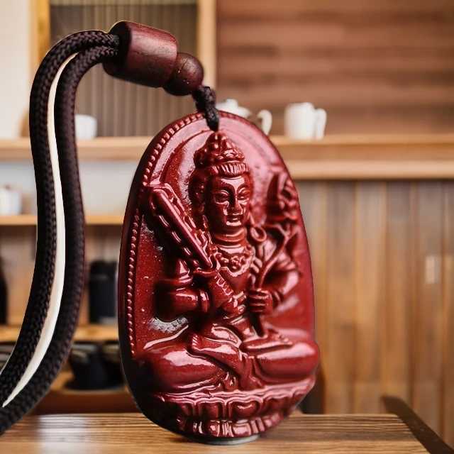 非金属布艺吊坠 雕刻十二生肖守护吊坠复古守护