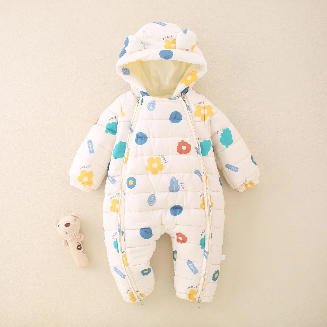 新生婴儿连体衣秋冬加厚保暖新生儿抱抱服婴童冬季幼儿宝宝棉衣