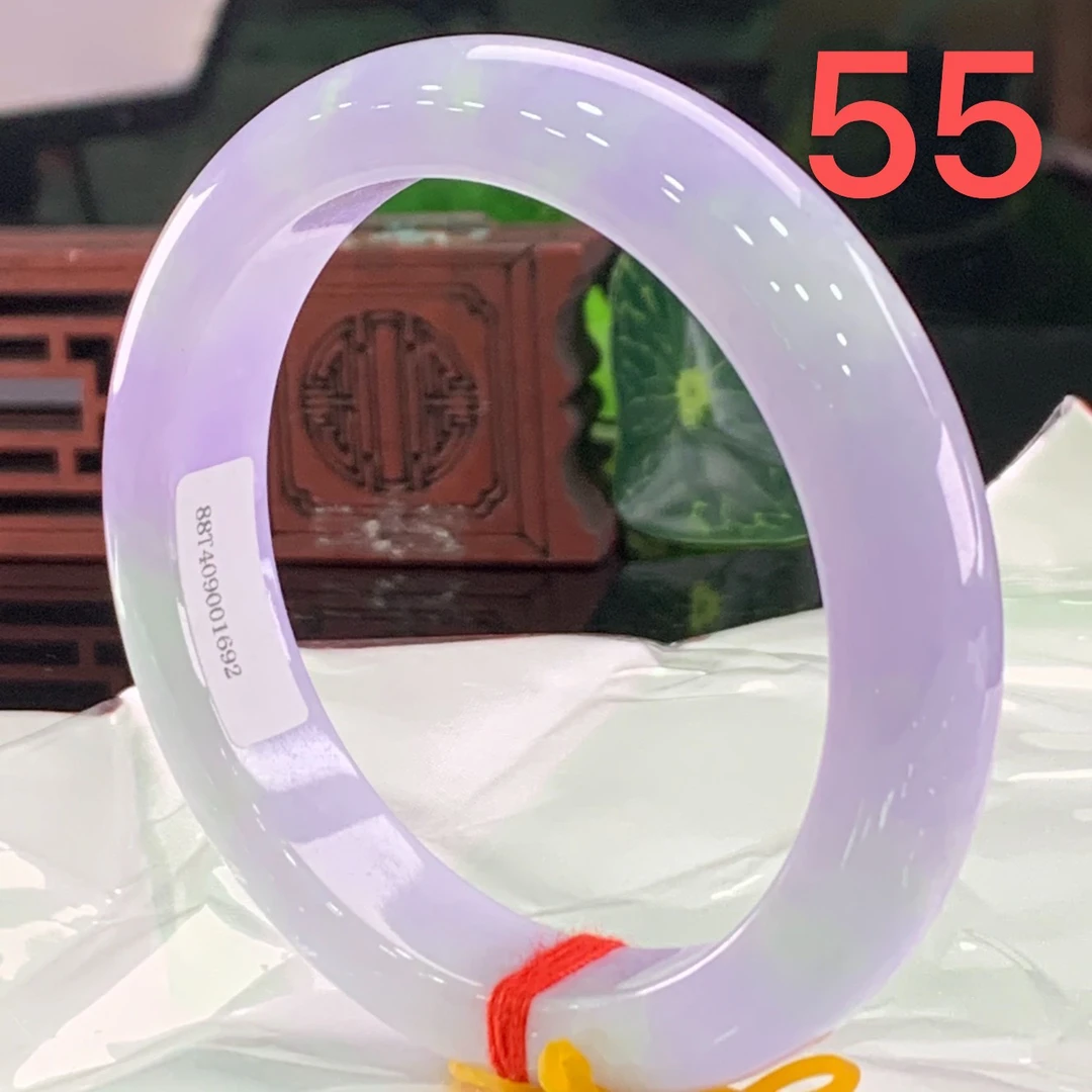 天然缅甸翡翠A货 满圈紫罗兰 完美 正圈