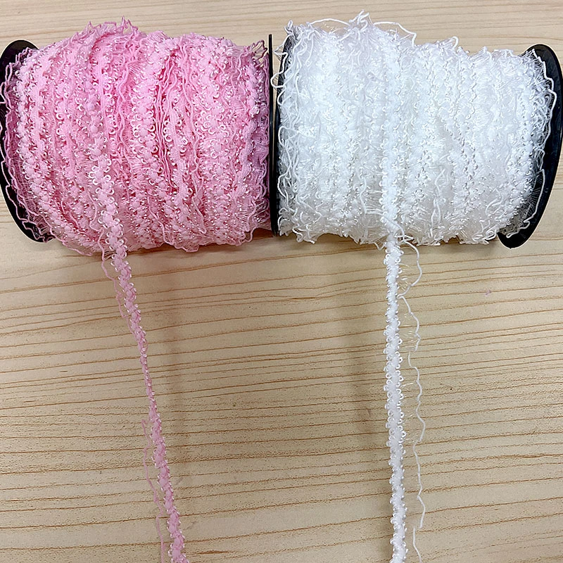 弹力小白花边 美人鱼小白边公主床装饰手工迷糊娃娃配件