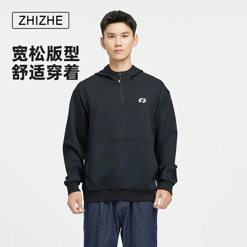 制者连帽卫衣男24新款秋冬运动套头衫空气层时尚休闲韩版男士卫衣