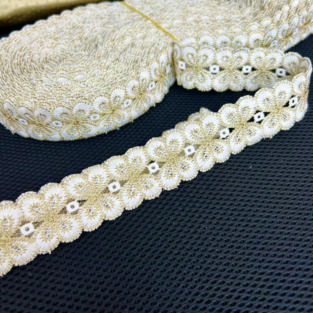 沙发套辅料抱枕花边窗帘立边织带金蝴蝶小织带 27米 厂家批发包邮