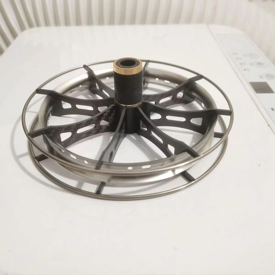 新款盘车冲钓平型专用碳纤维超顺滑超轻盘车轮一体