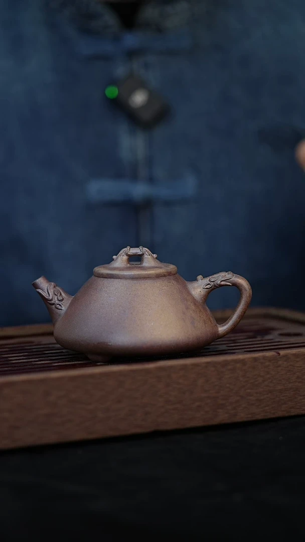 【闪购商品】紫砂茶壶庄杰龙呤石瓢220cc