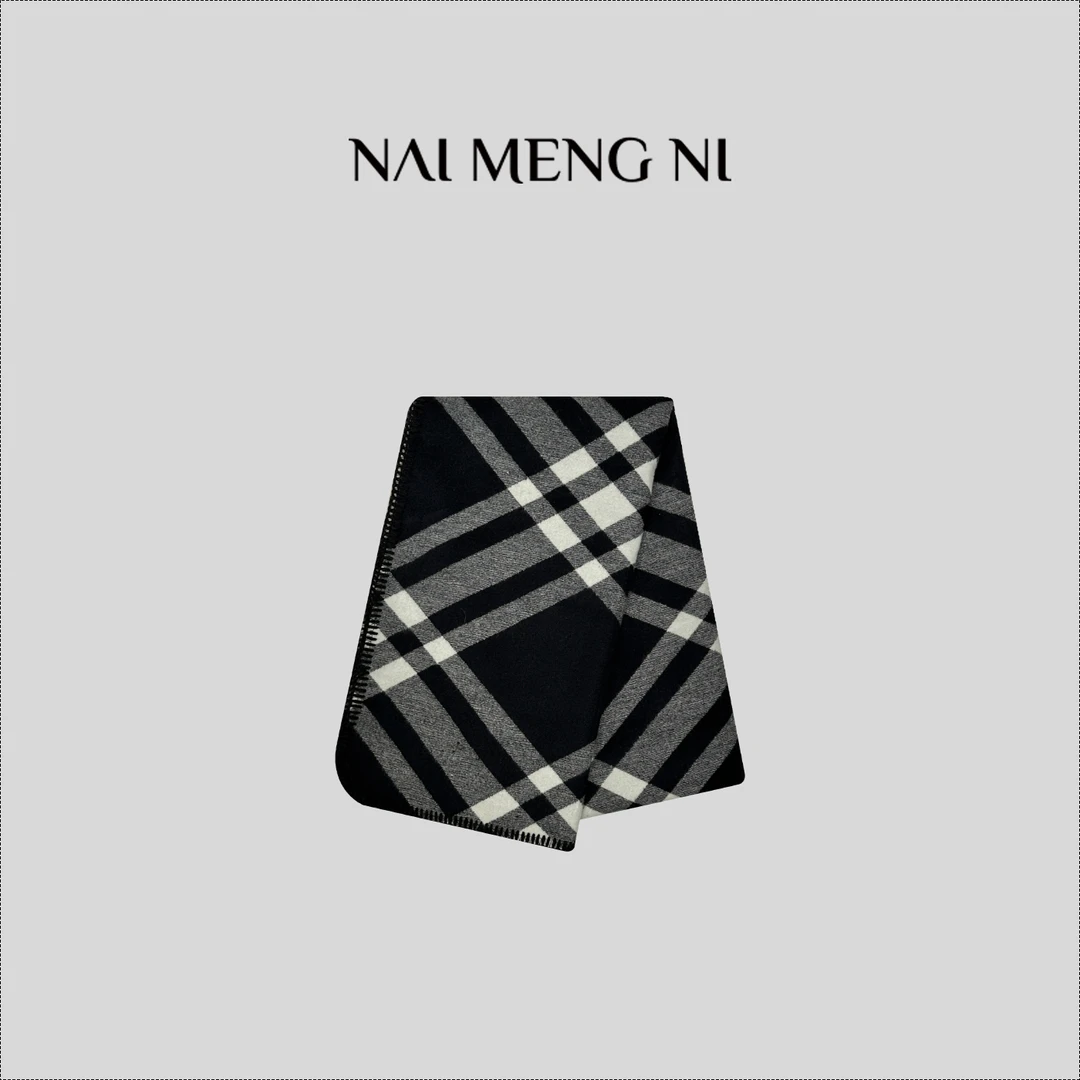 【齐齐】格子时尚百搭秋冬季女士围巾26N6632