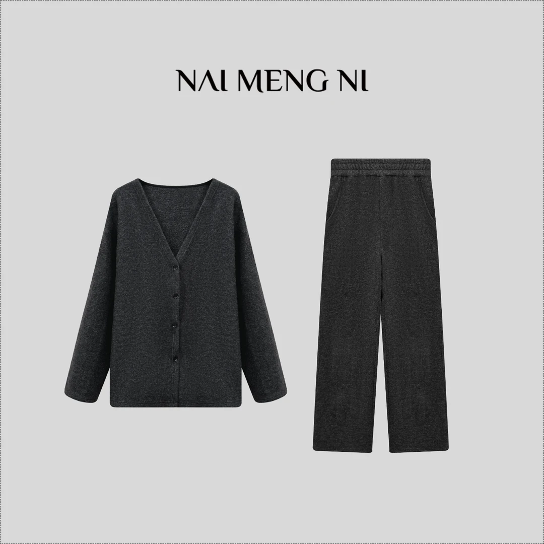 【齐齐】冬季兔兔设计感轻奢气质百搭休闲套装 26N10107