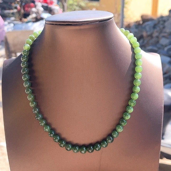 和田玉（碧玉）妈妈链未镶嵌