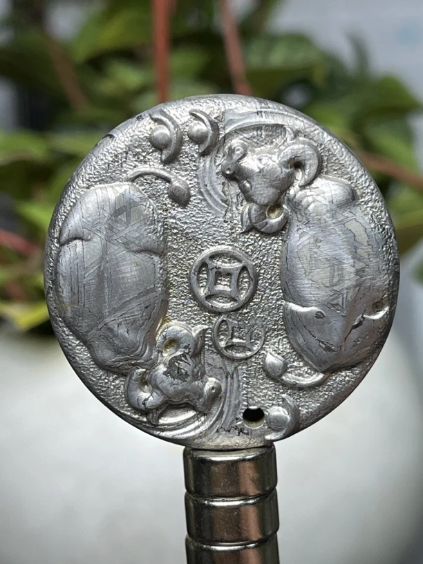 非金属莫桑石吊坠 瑞典铁星星吊坠扭转乾坤雕刻双面