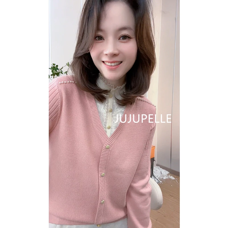 秋冬加厚新款百搭半高领假开衫假两件针织衫打底衫女宽松显瘦毛衣