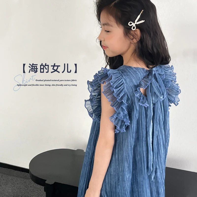 LEOHAPPY女童连衣裙夏季新款儿童公主裙中大童洋气飞飞袖网纱裙子