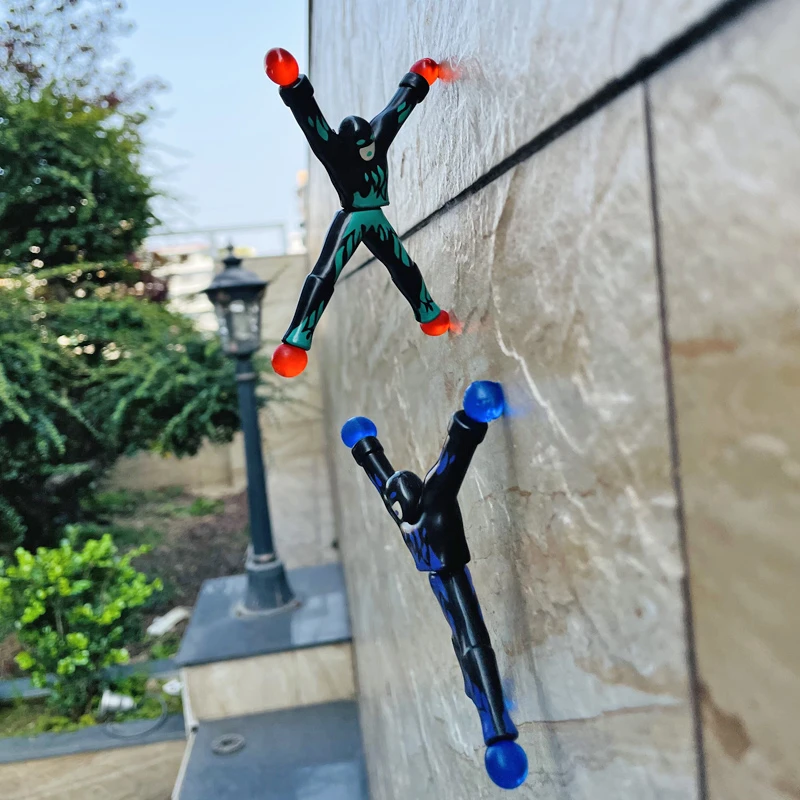 蜘蛛人翻跟斗玩具粘性抓墙会翻滚趣味爬墙小人蜘蛛侠爬墙蜘蛛人