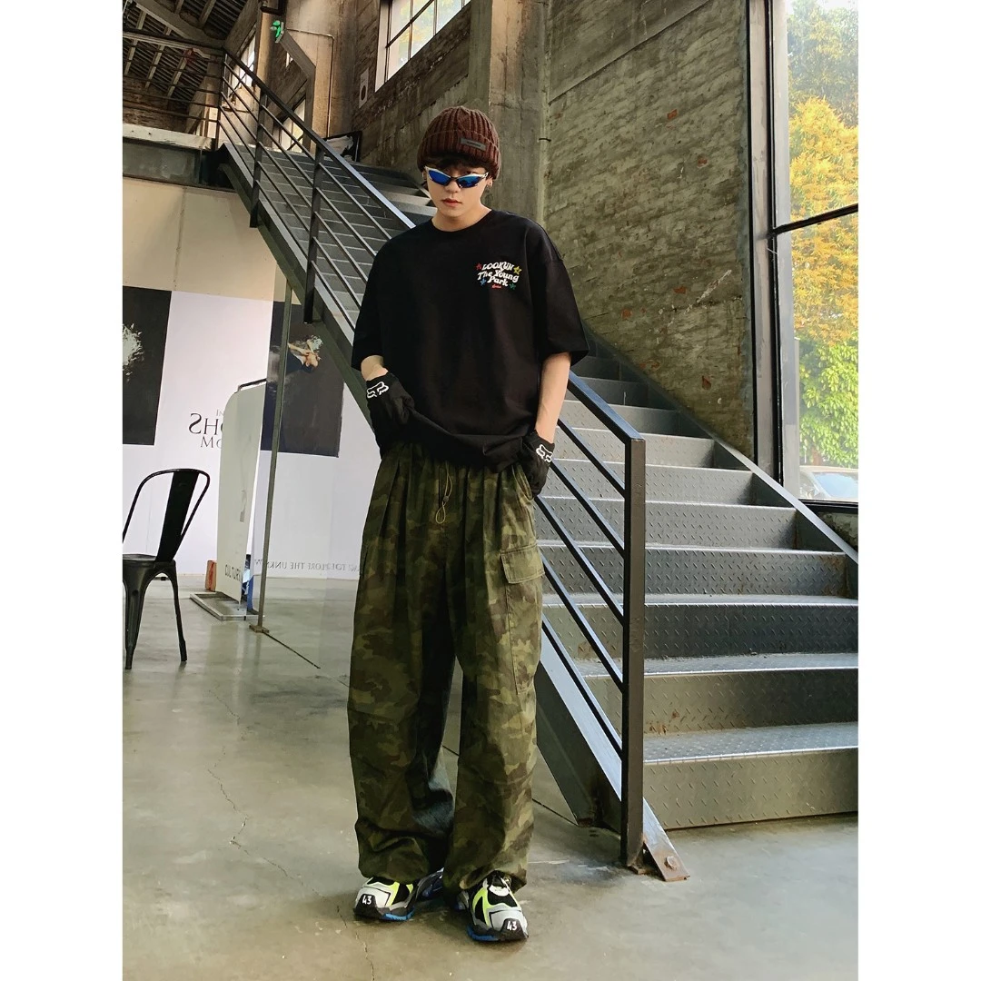 物空夏季潮牌星星字母宽松基础简约百搭圆领短袖T恤男女同款ins