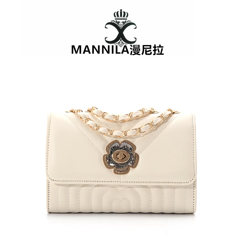 小香风链条白色轻奢时尚百搭女士单肩肩包5742