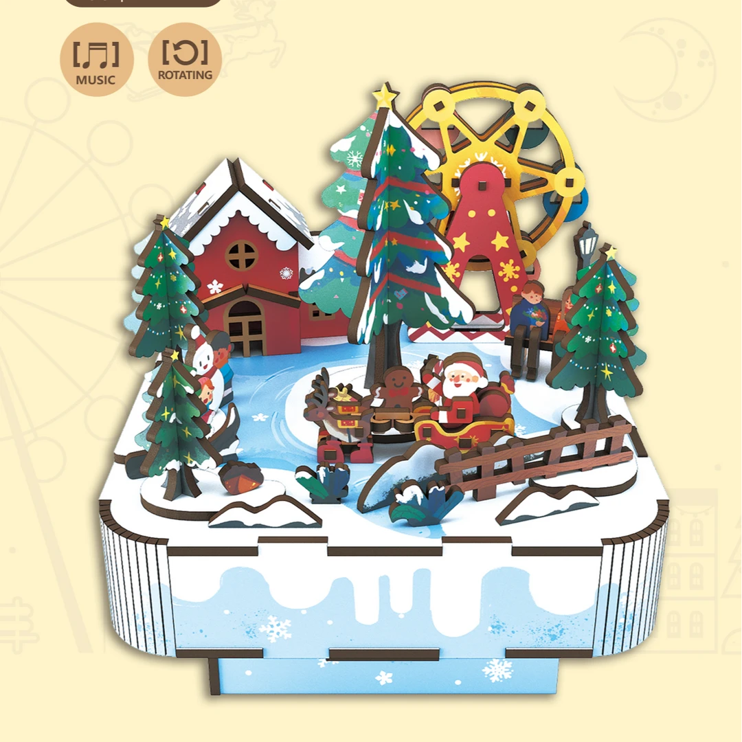 马里奥木质拼插联动场景益智玩具趣味光滑木男孩女孩木质拼装