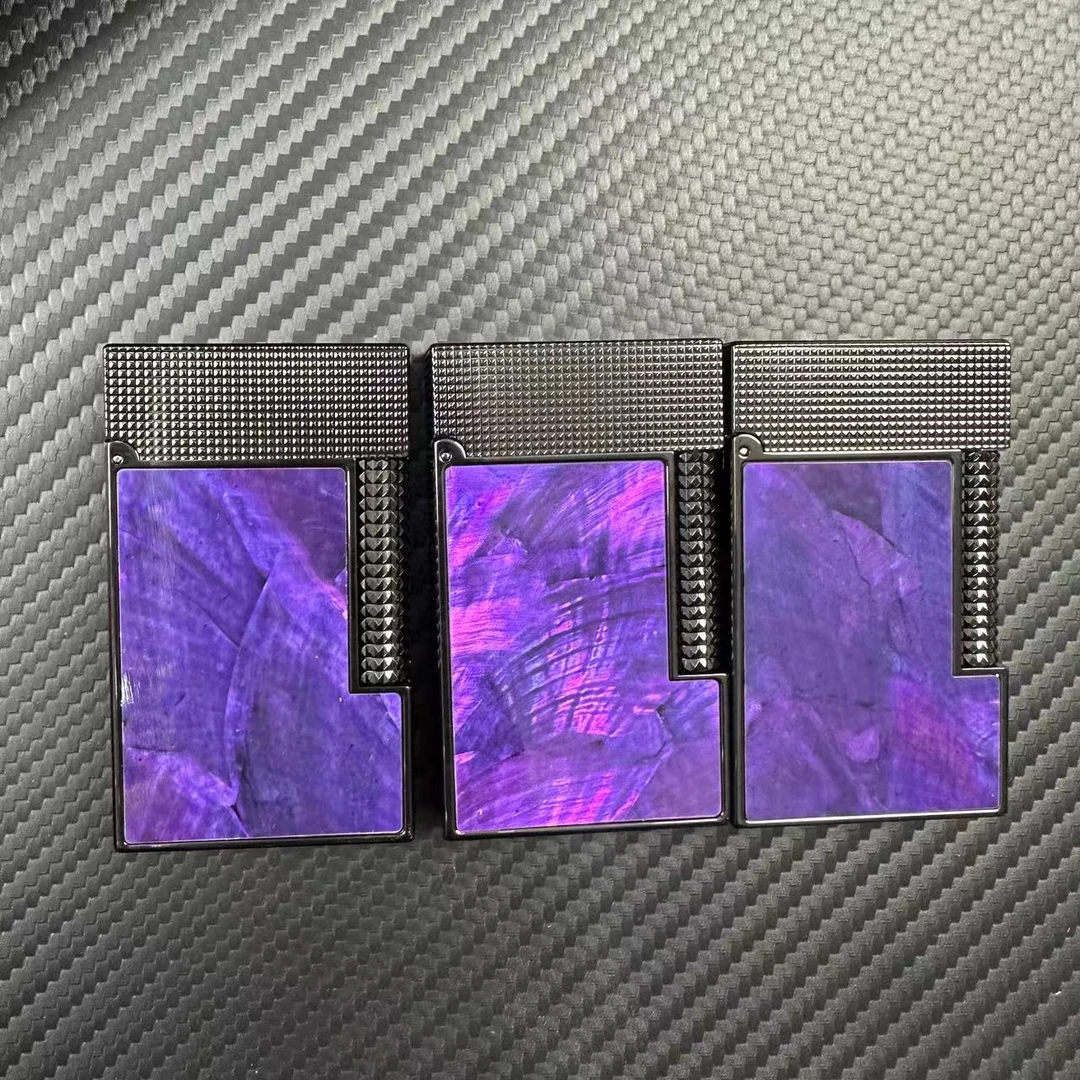 calories卡路双面紫贝钢音朗声个性高档时尚男士创意打火机