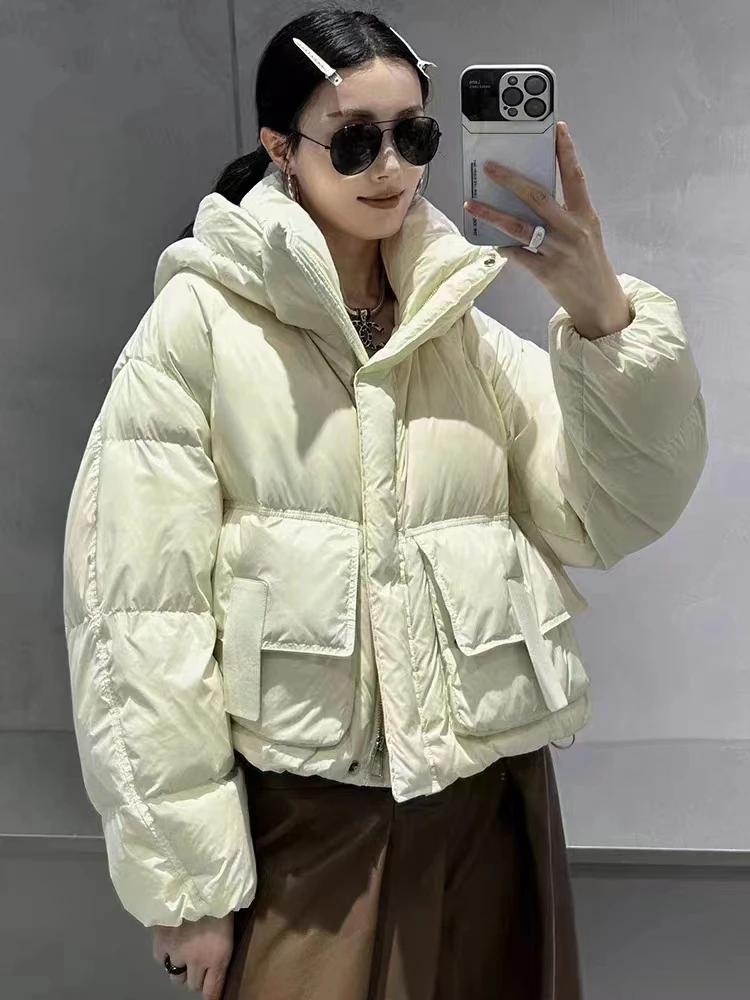 【柚子同款】SQ时尚大口袋休闲羽绒服9013