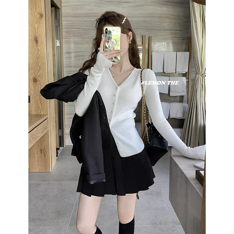 【香草黄】开衫外套3658超柔软新款高品质V领上衣