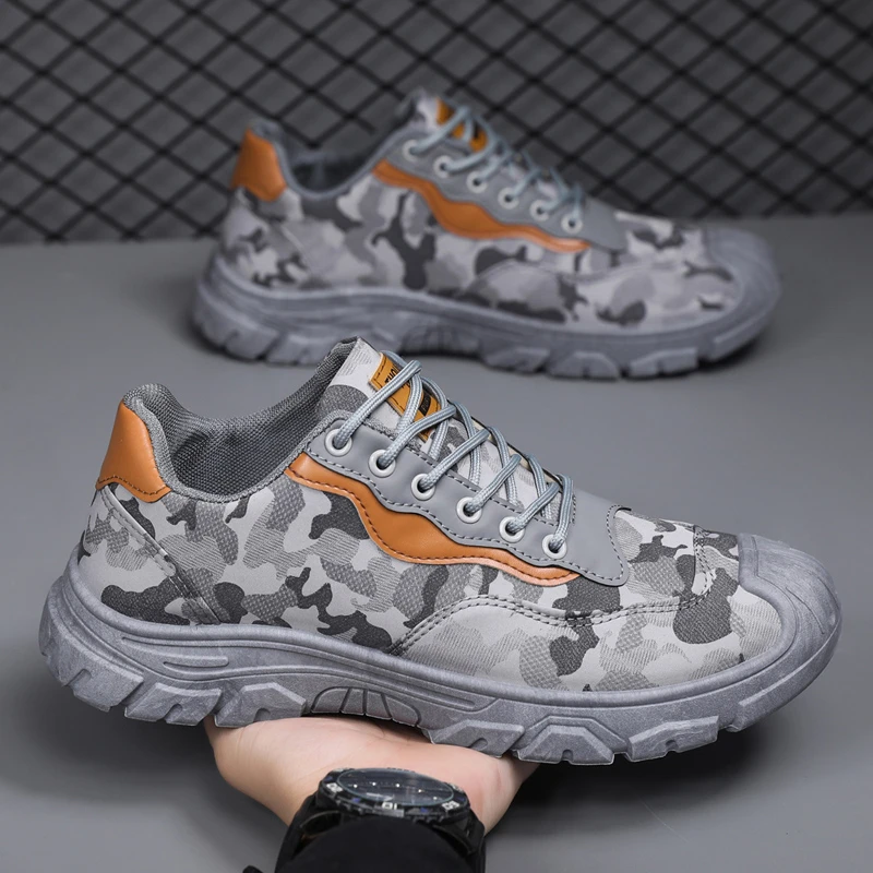 男鞋2024新款夏季防滑透气布鞋休闲劳保工地工作迷彩解放干活板鞋