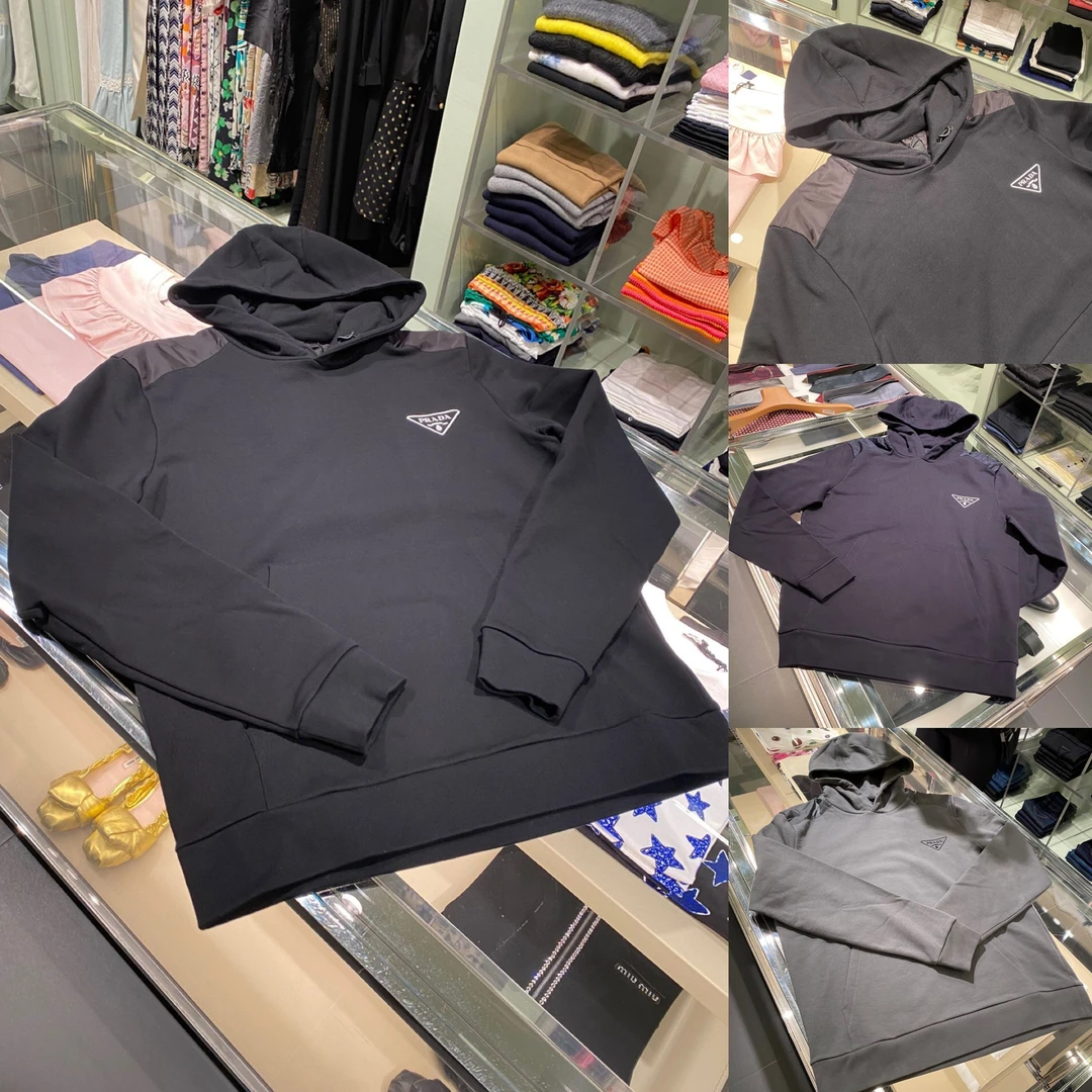 全新未使用 Prada/普拉达 男款套头帽款卫衣 下单前先咨询