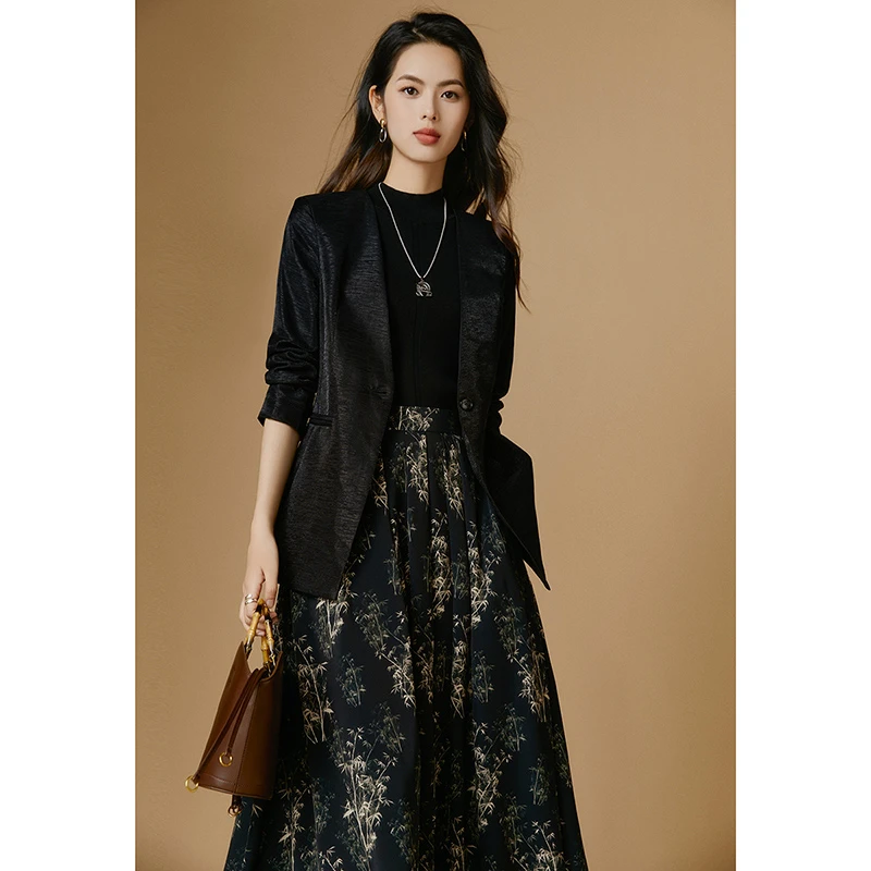 【断码清仓拼手速】冬翻驳领一粒扣西装外套女24062337