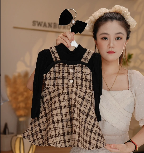 【Y.k7662】24新款女童日常洋气二件套洋气秋季针织衫时尚日常重工