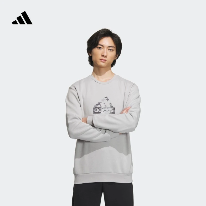 阿迪达斯官方 轻运动男款休闲简约圆领卫衣套头衫 adidas IT3962
