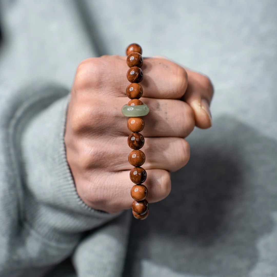 库克菩提单圈手串 9毫米  素跑环 货号：8