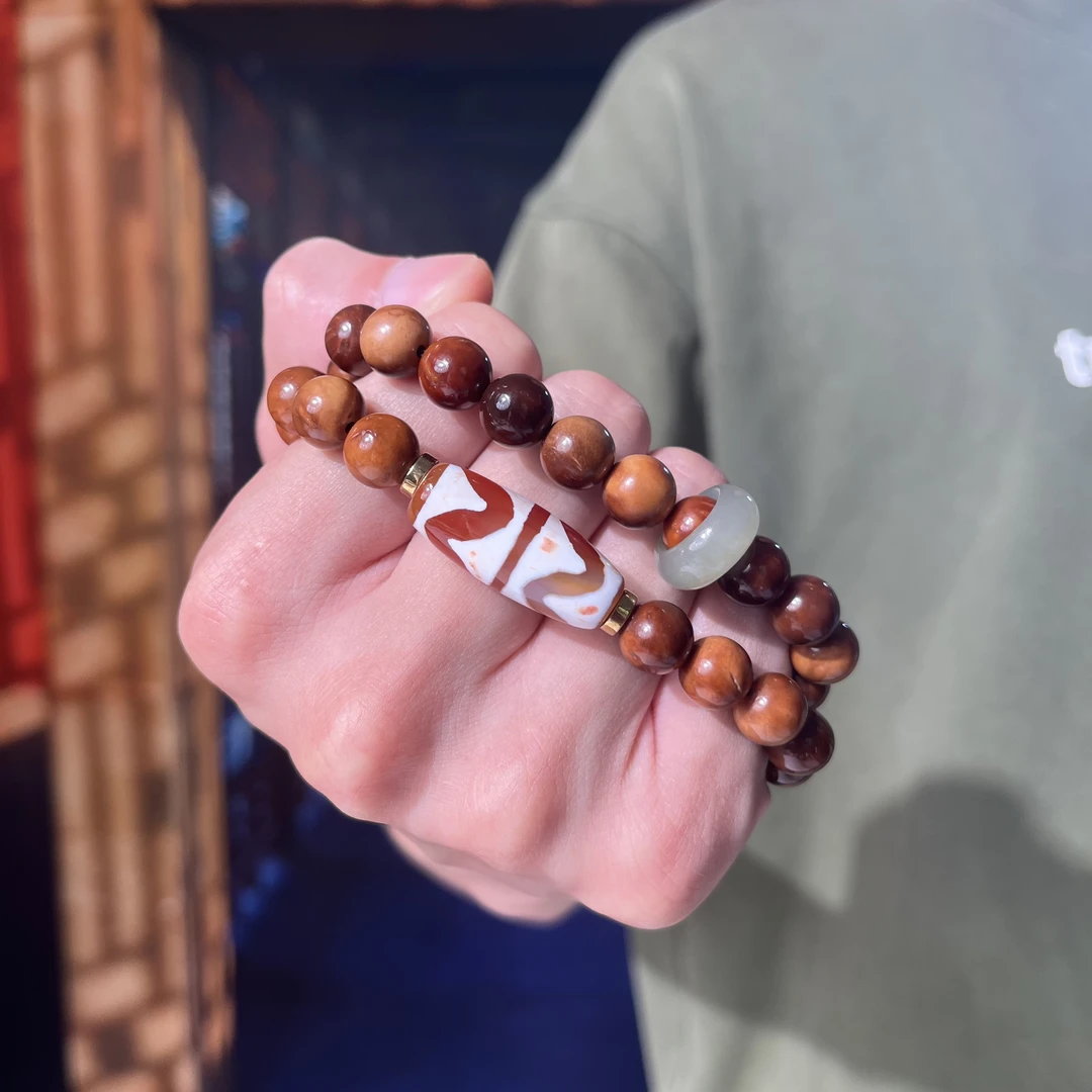 库克菩提双圈手持9毫米圆珠 双芽芽顶珠  货号：2