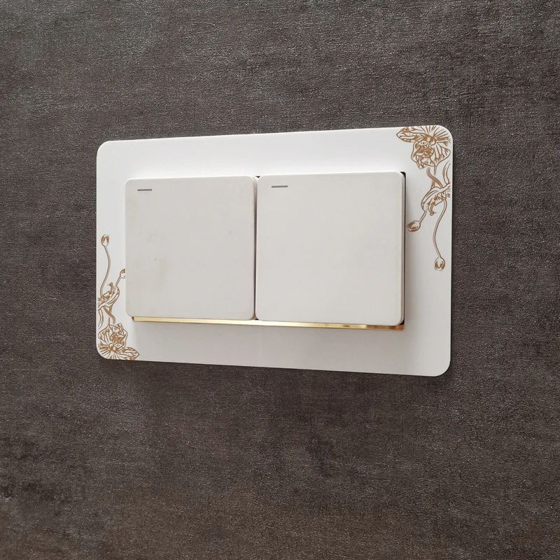 亚克力双联开关保护套边框装饰贴轻奢开关墙贴画家用现代简约包邮