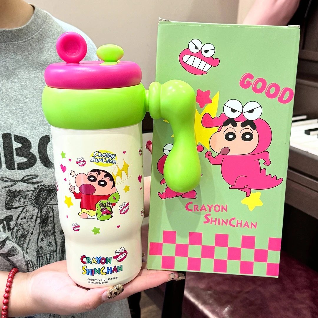 蜡笔小新保温杯2025新款大容量冰霸杯316不锈钢巨无霸水杯子学生