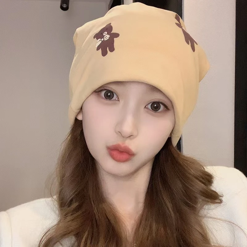 纯棉月子帽产后坐月子春夏产妇发带夏天时尚防风孕妇双层堆堆帽子