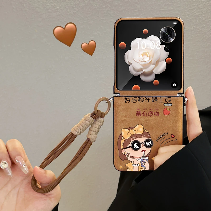 油画熊适用于荣耀MagicVFilip2手机壳高级感折叠秋冬高端时尚耐脏