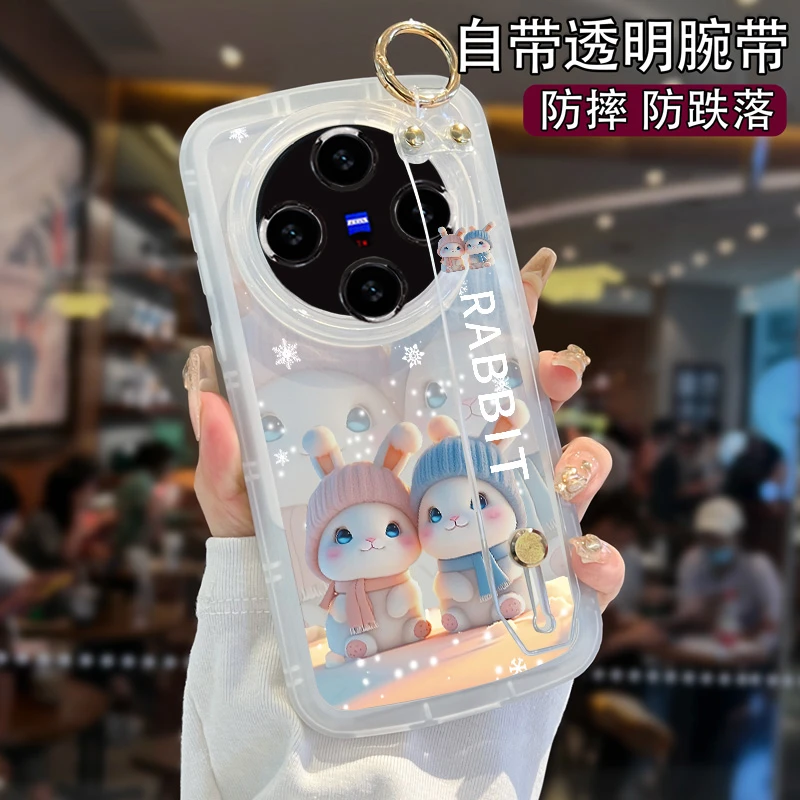 托诺适用于vivox100Pro卡通手机壳高级感可爱简约x100新款支架