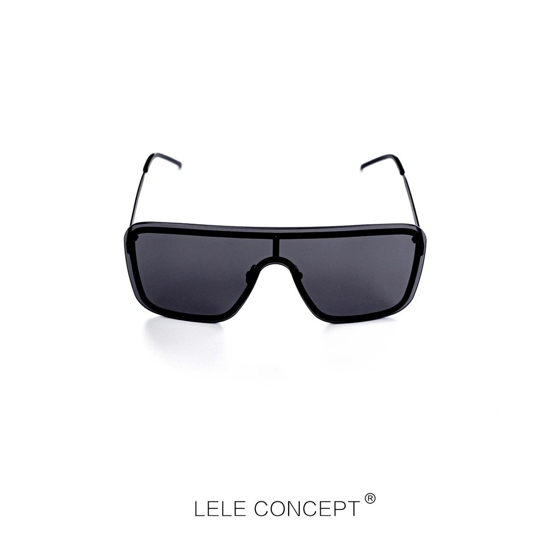 【LELE】百搭纯黑酷炫风镜墨镜潮流时尚轻奢潮酷感个性大框SP002