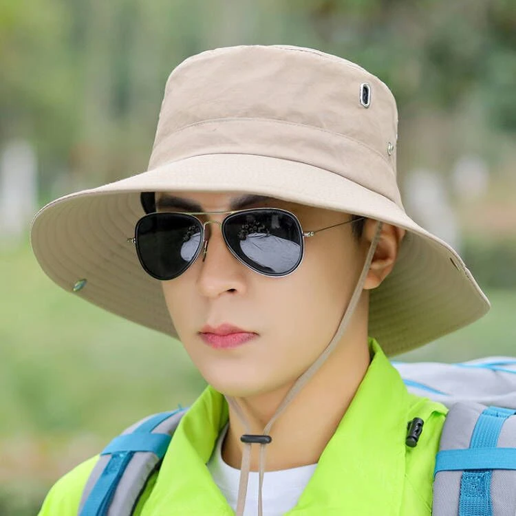 春夏季户外帽子男士防晒帽年轻人时尚韩版登山钓鱼帽遮阳帽韩版潮