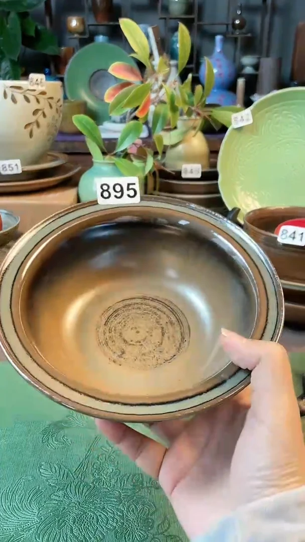 【闪购商品】陶瓷碗6.5寸反口深面碗窑变孤品895