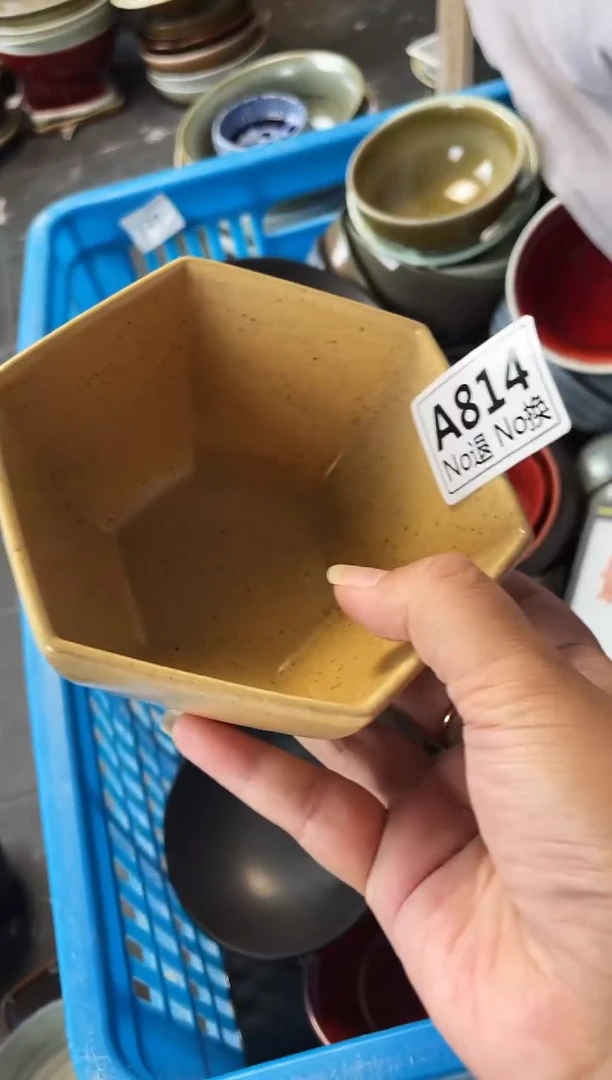 【闪购商品】盘a814 微暇不退六角甜品碗