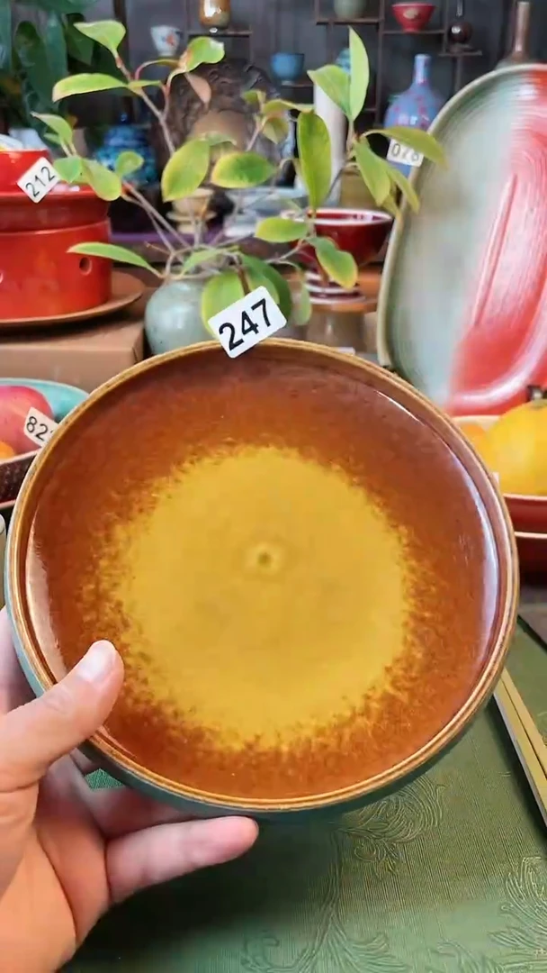 【闪购商品】陶瓷碗8寸斜口盘247