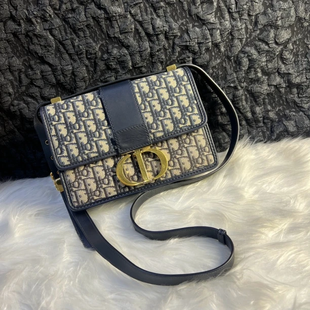 95新 DIOR/迪奥 大喜/迪奥老花蒙田30斜挎包21年