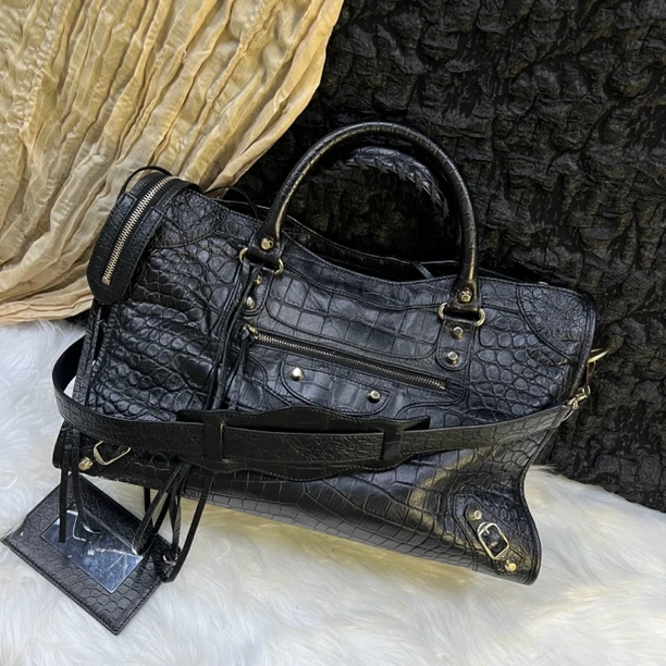 95新 Balenciaga/巴黎世家 大喜/巴黎世家黑色机车