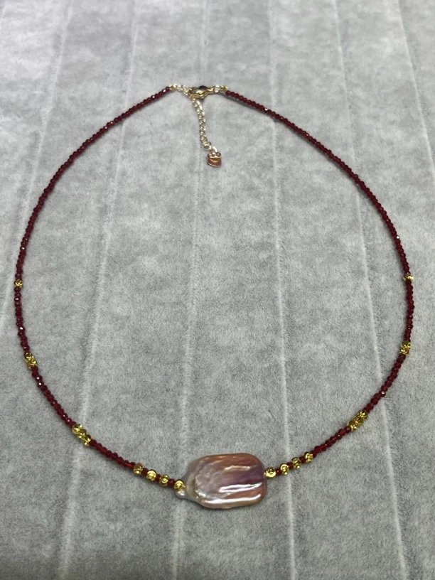 天然巴洛克珍珠锁骨链项链