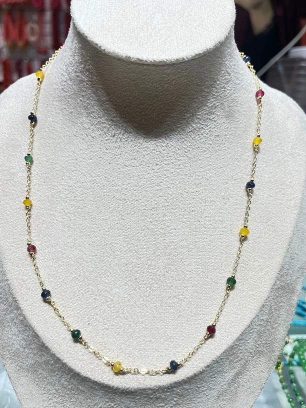 原创设计款彩碧满天星项链