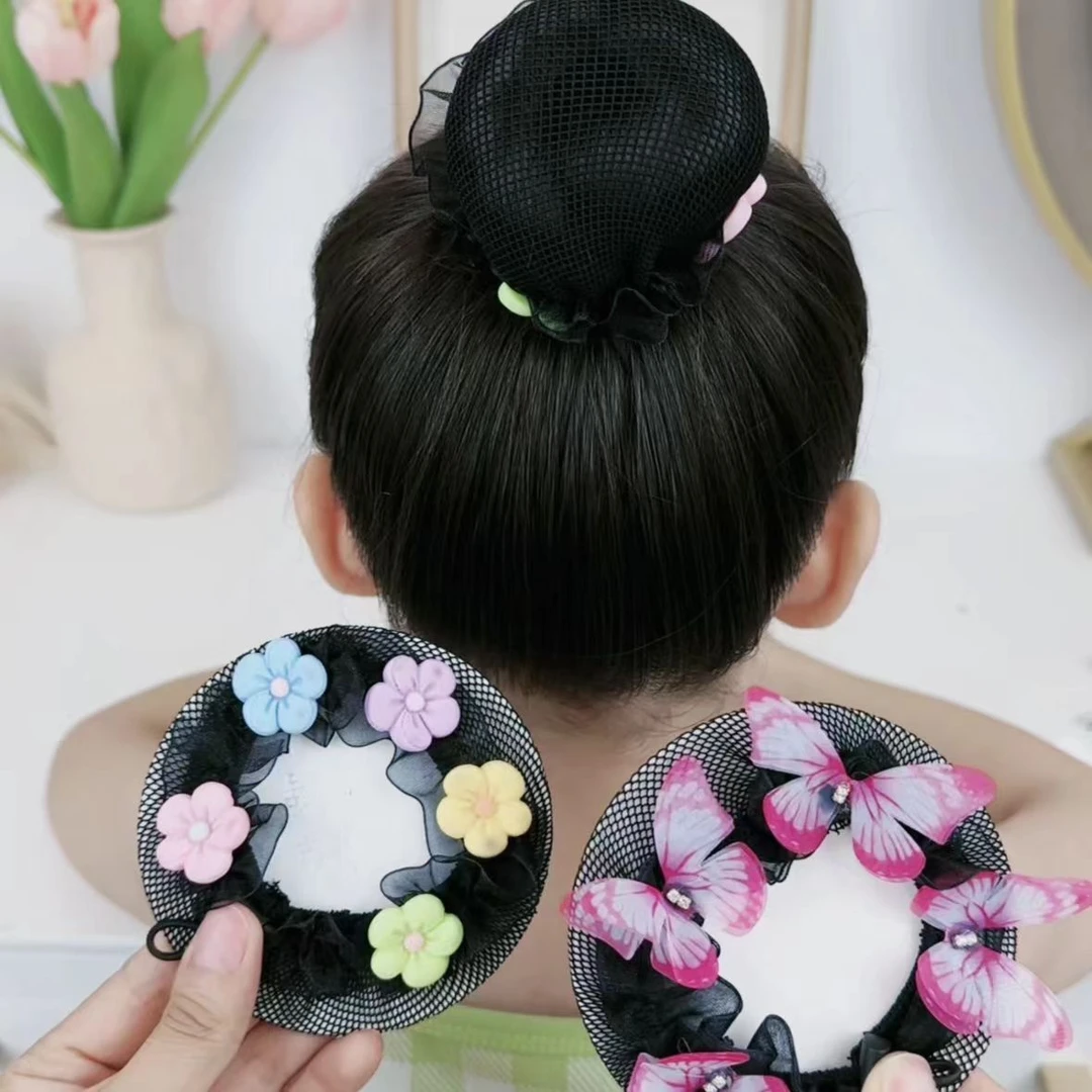 儿童盘发网兜丸子头发套