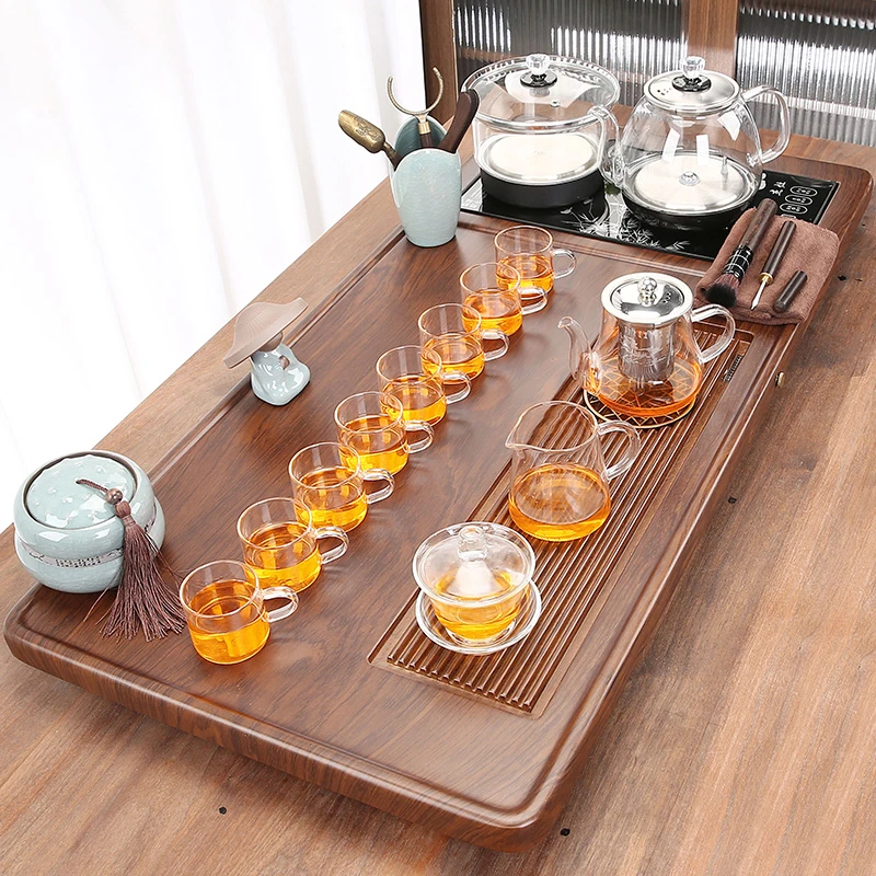 茶盘全自动一体套装整块实木家用2023新款智能茶海茶台烧水壶茶具