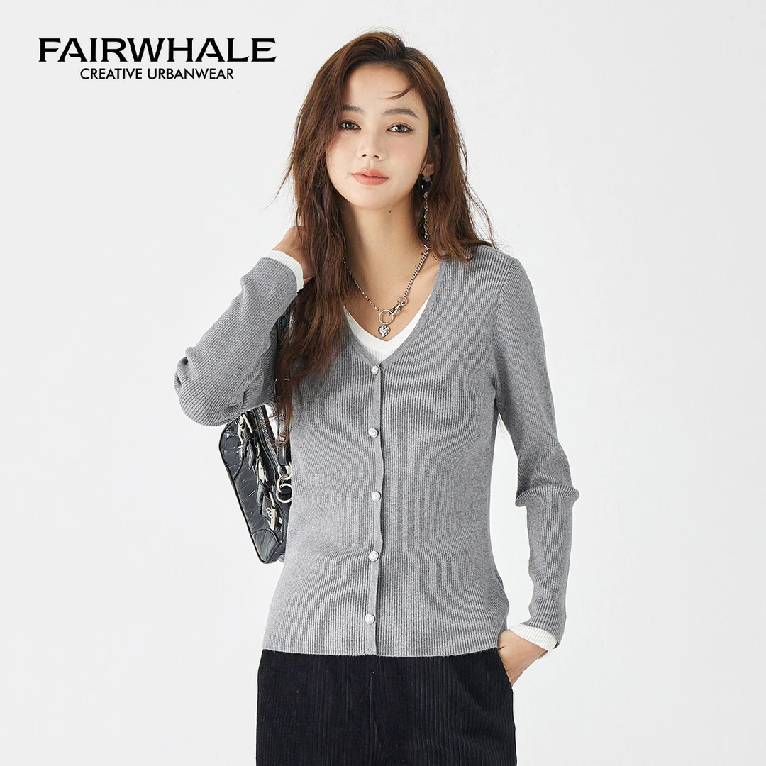 【粉丝回馈】马克华菲女装时尚百搭休闲针织衫F23004AV002